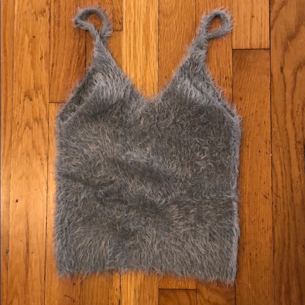Comfy plush cropped tank top